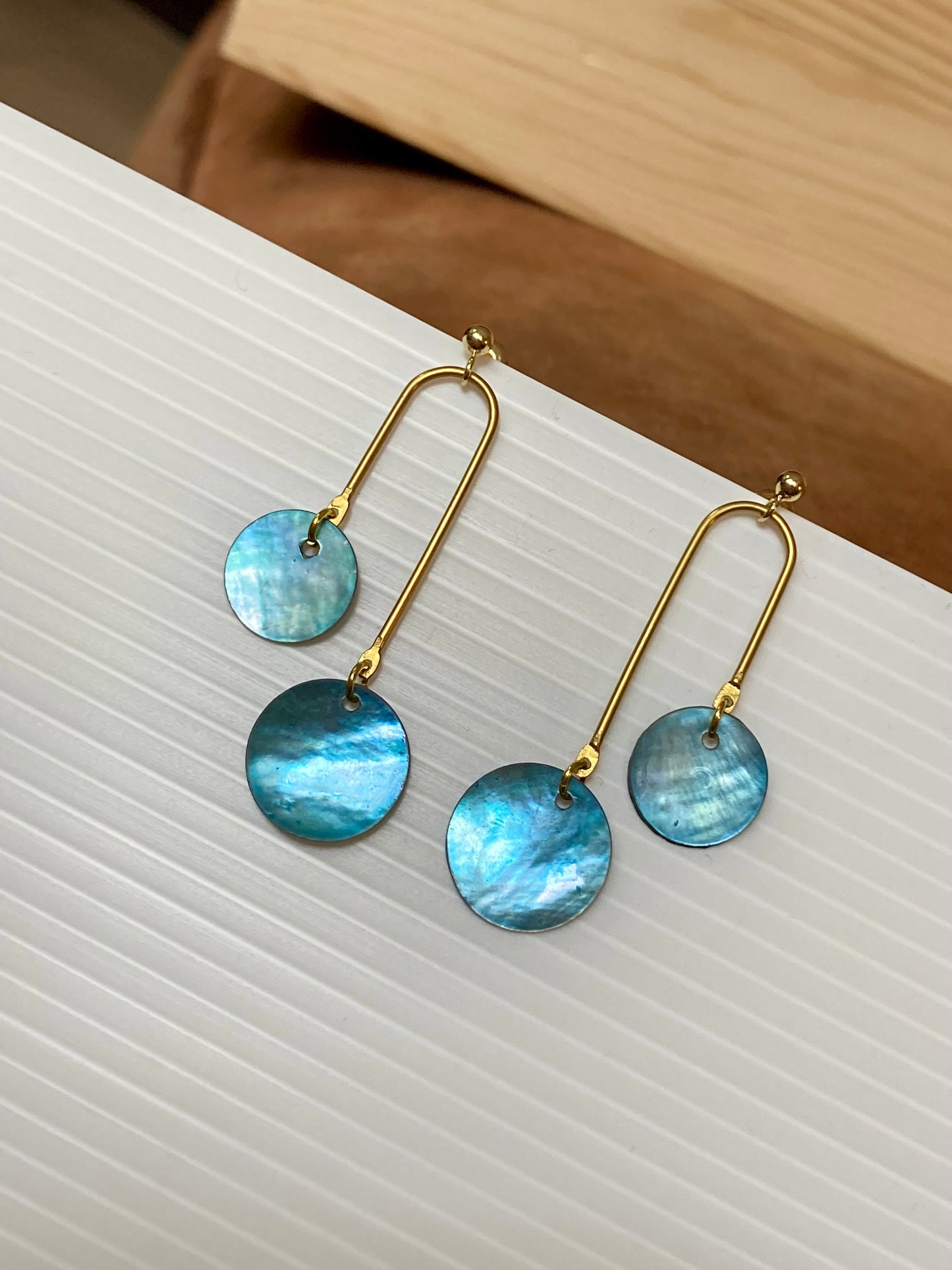 Unique Modern Geometric Design Shell Earrings