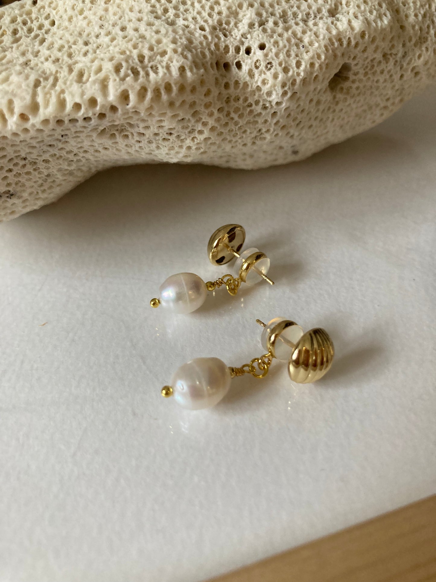 Ida• Interchangeable Freshwater Pearl Drop Earrings