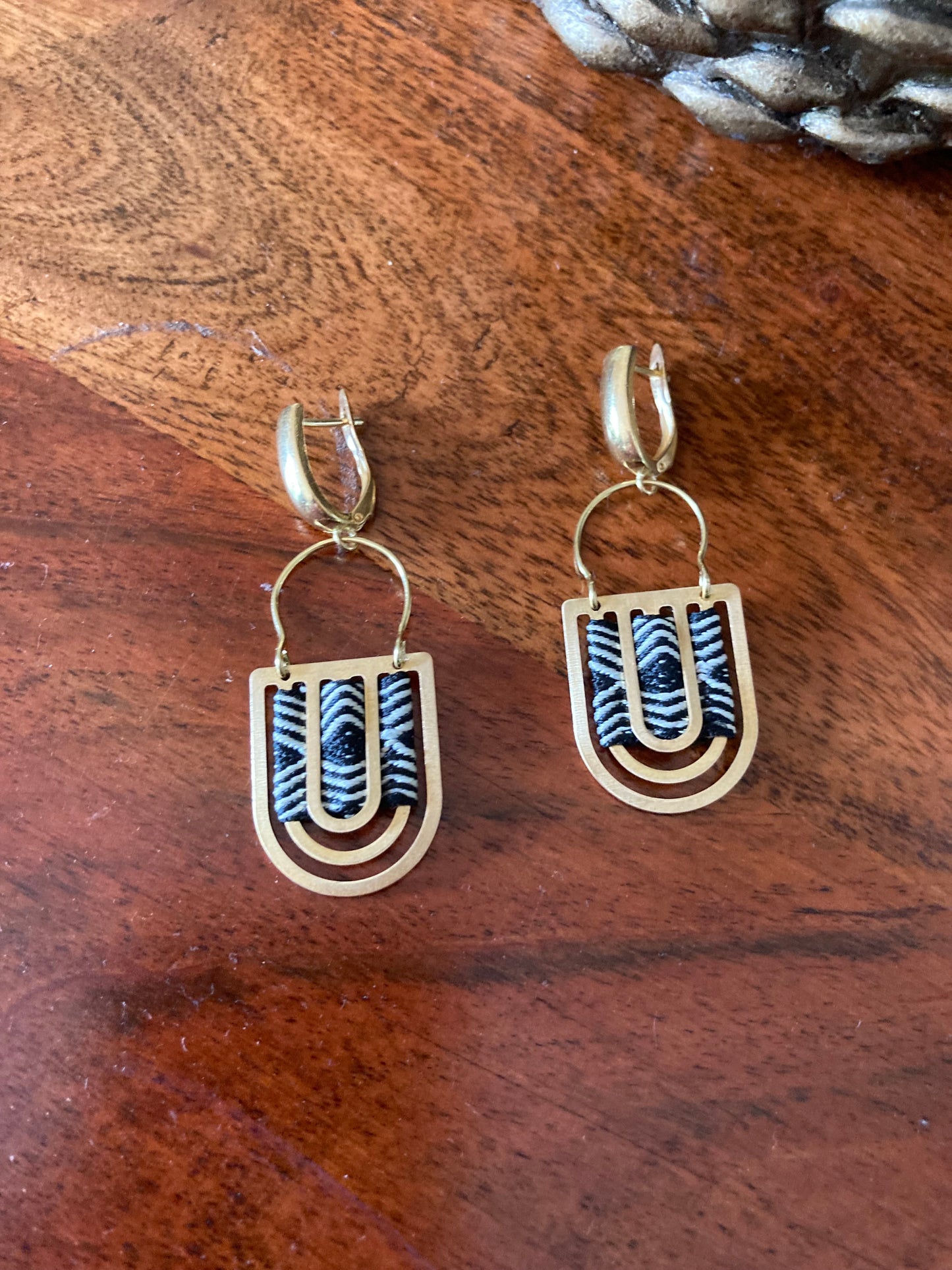 Debbie•Aztec-Unique Design Golden Geometric Earrings