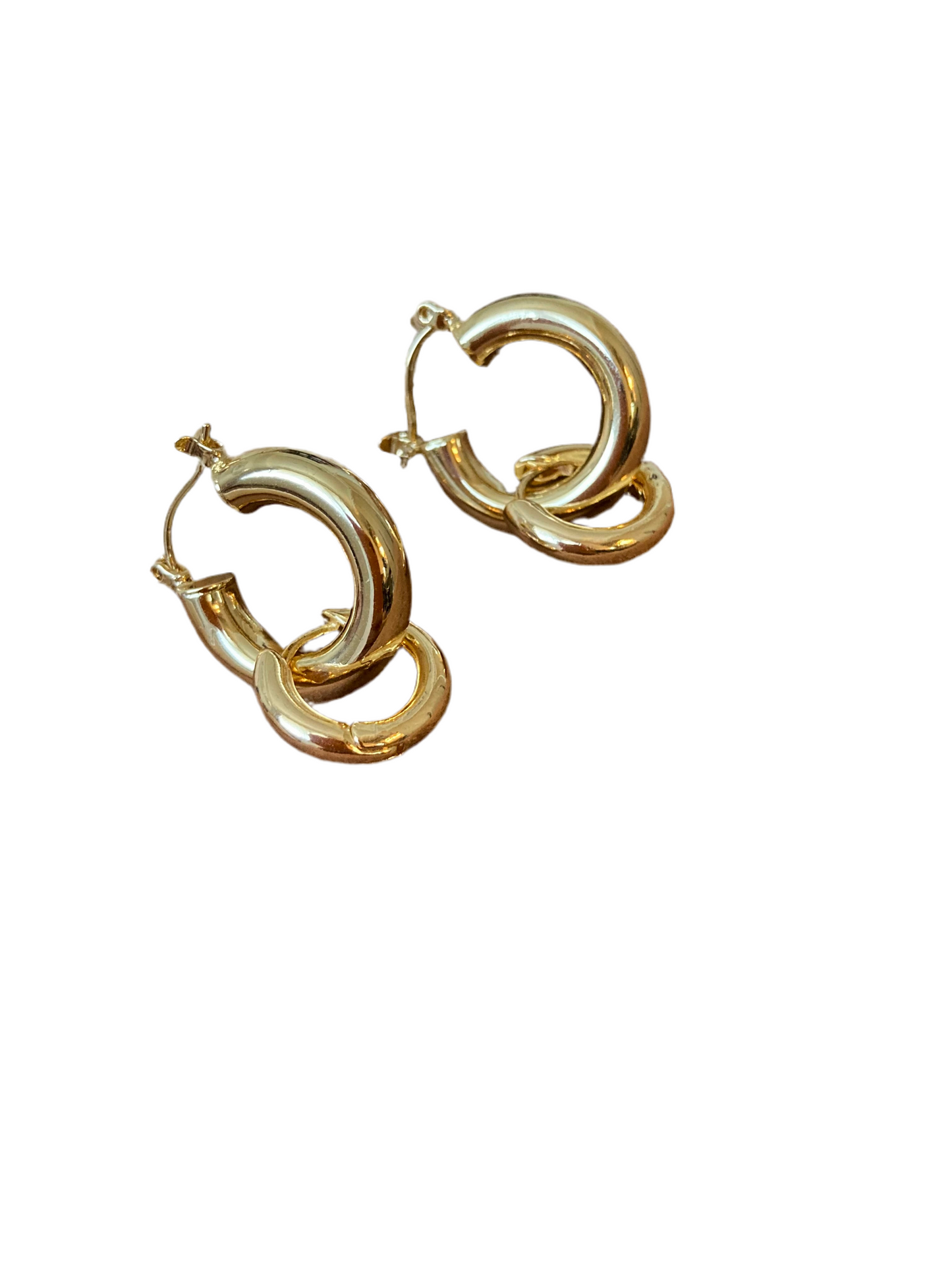 Golden Everyday Hoop Earrings Set Mother & Daughter Set Besties Earrings