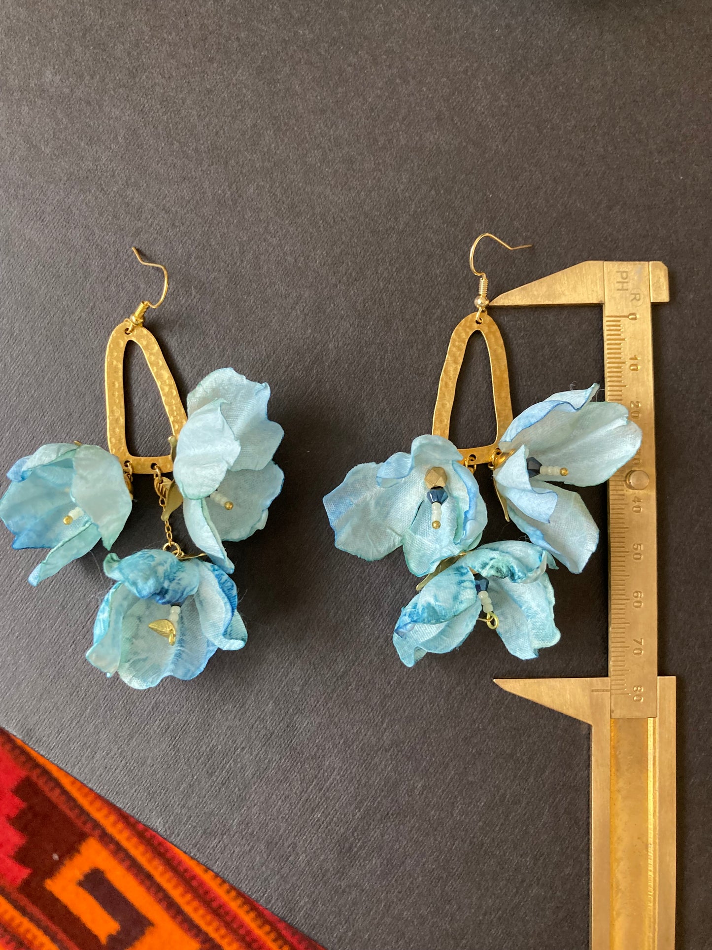 Hand-Painted Floral Earrings • One-Of-A-Kind