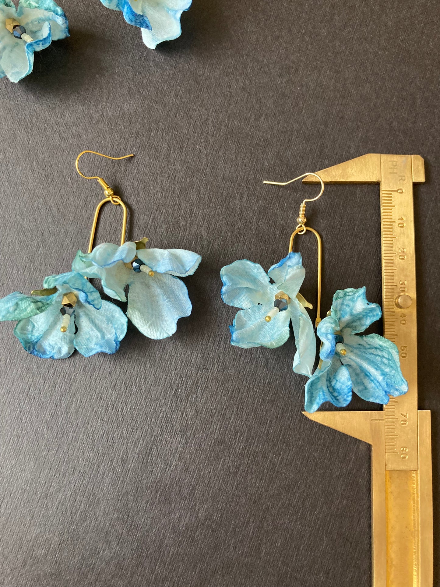 Hand-Painted Floral Earrings • One-Of-A-Kind