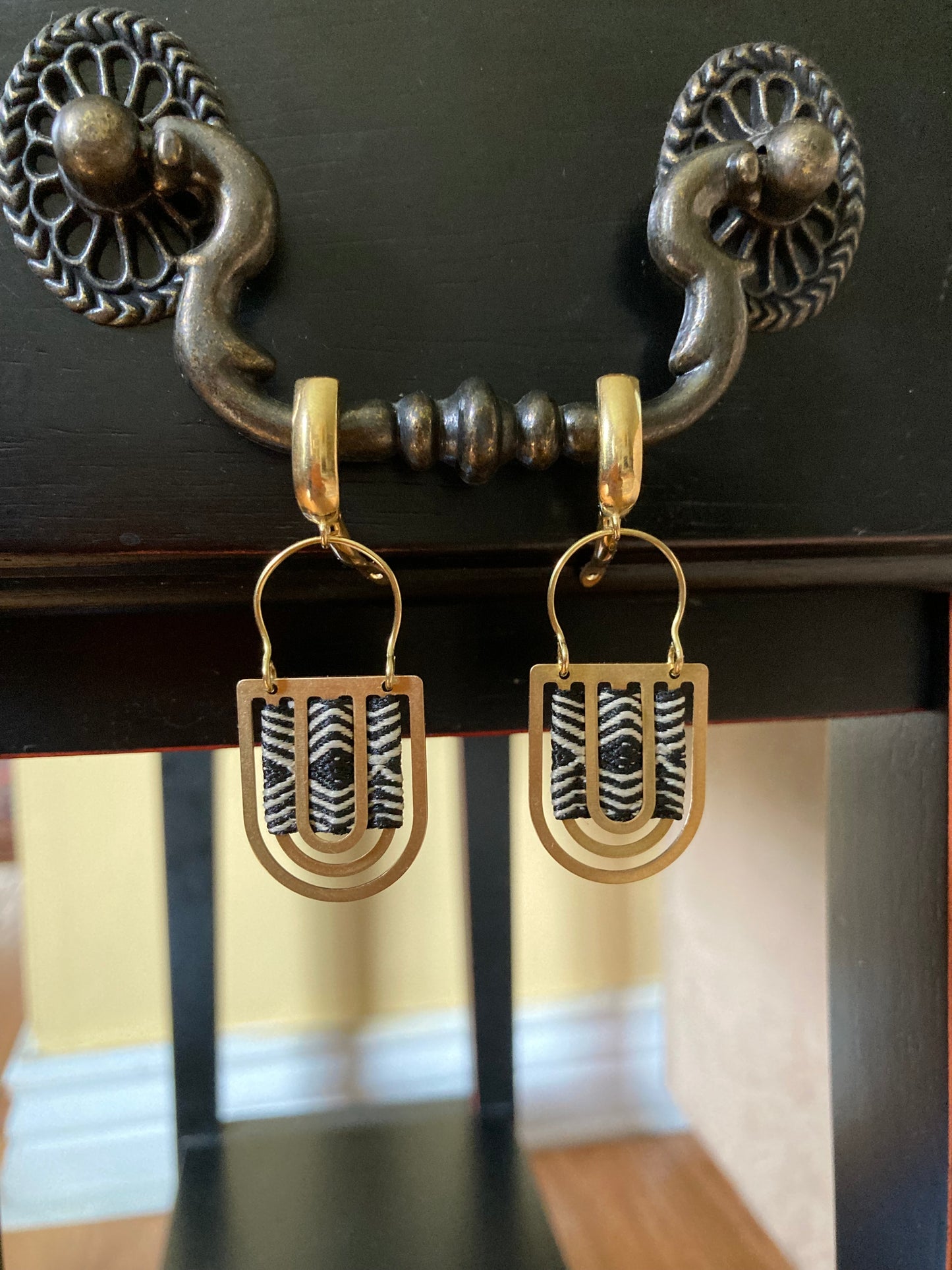 Debbie•Aztec-Unique Design Golden Geometric Earrings