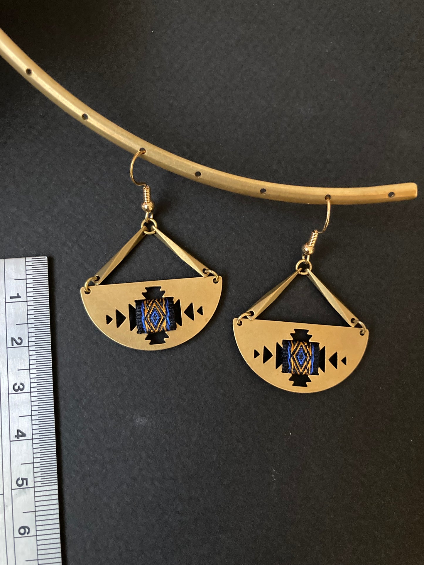 Aztec-Contemporary Design Golden Geometric Earrings