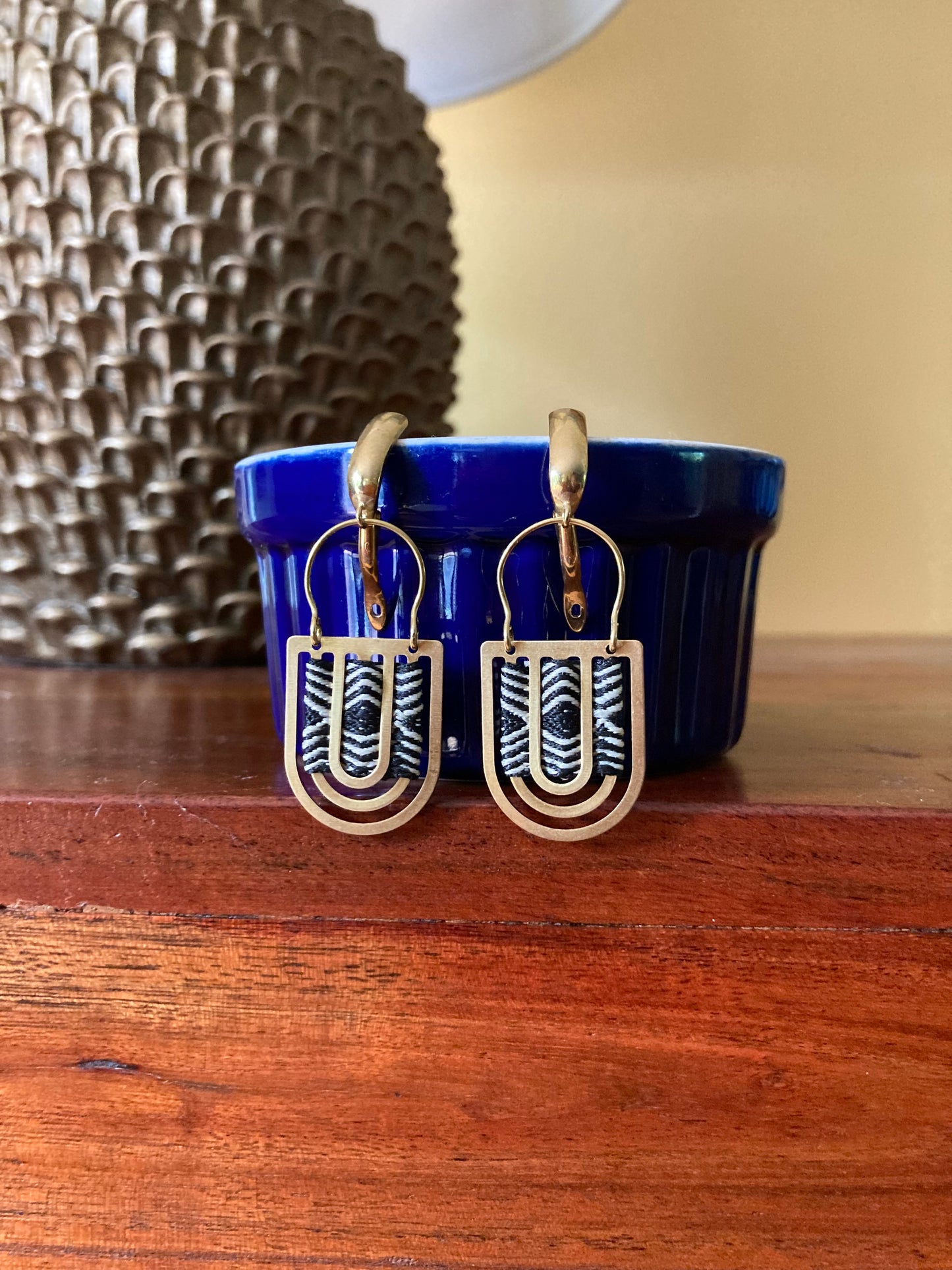 Debbie•Aztec-Unique Design Golden Geometric Earrings