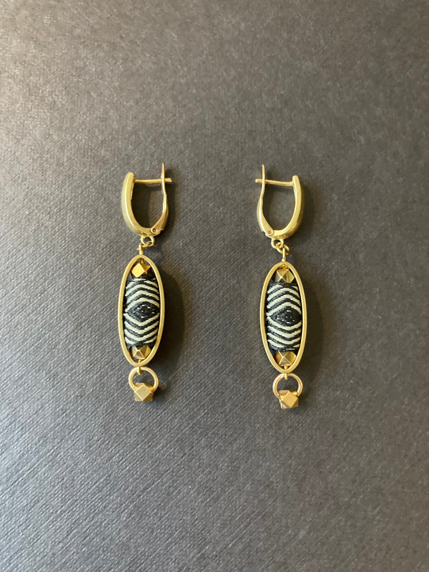 Debbie•Aztec-Unique Design Golden Geometric Earrings