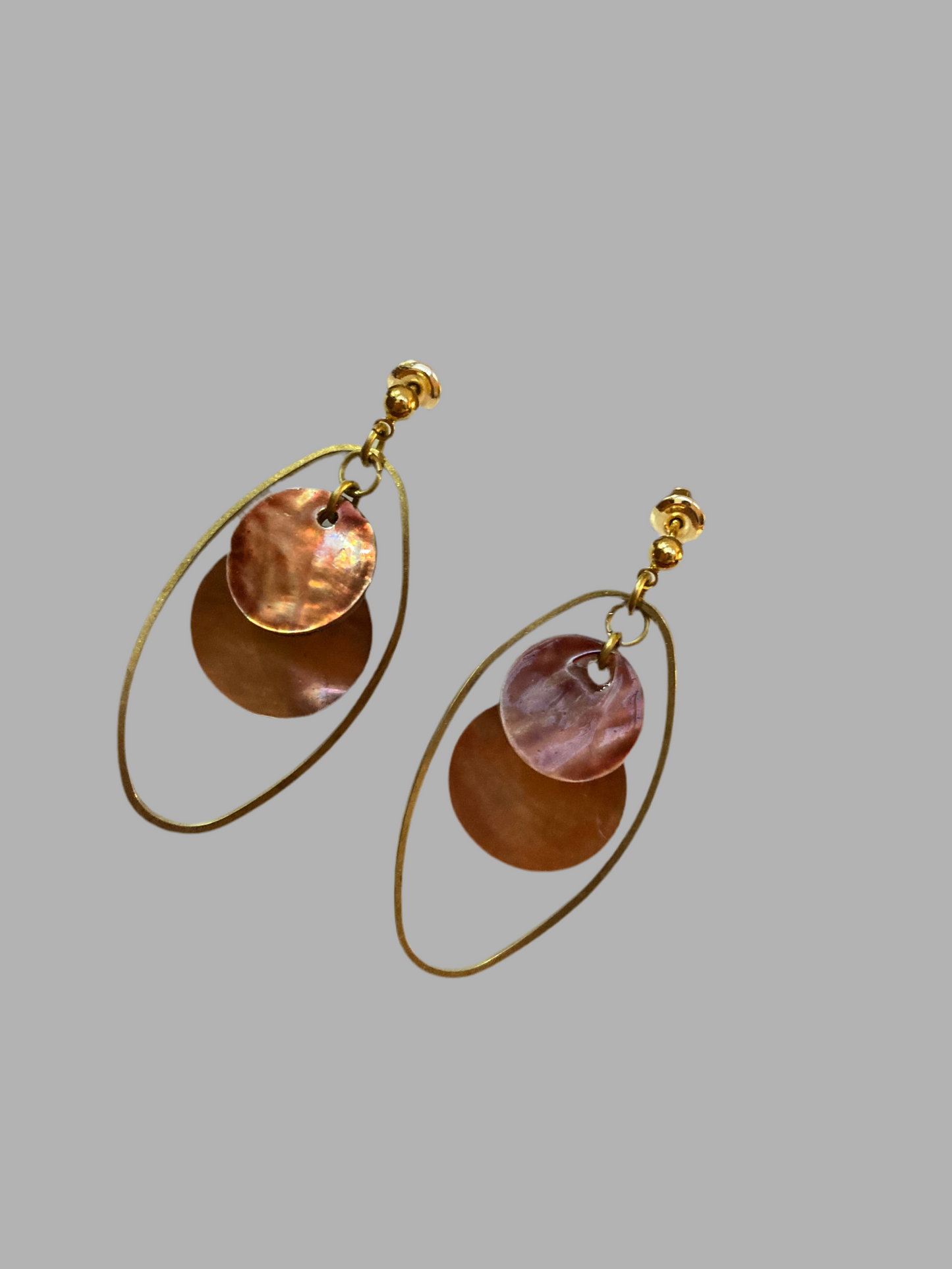 Modern Geometric Design Shell Earrings