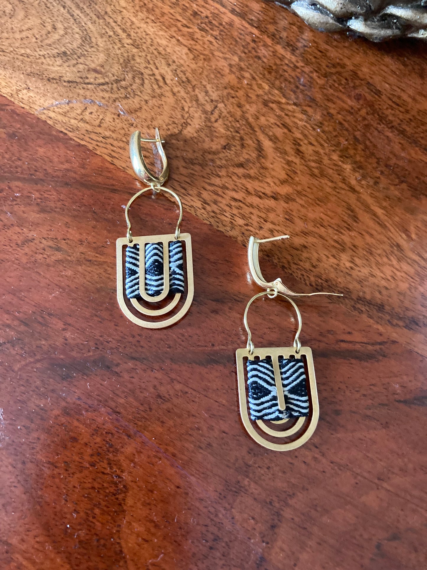 Debbie•Aztec-Unique Design Golden Geometric Earrings