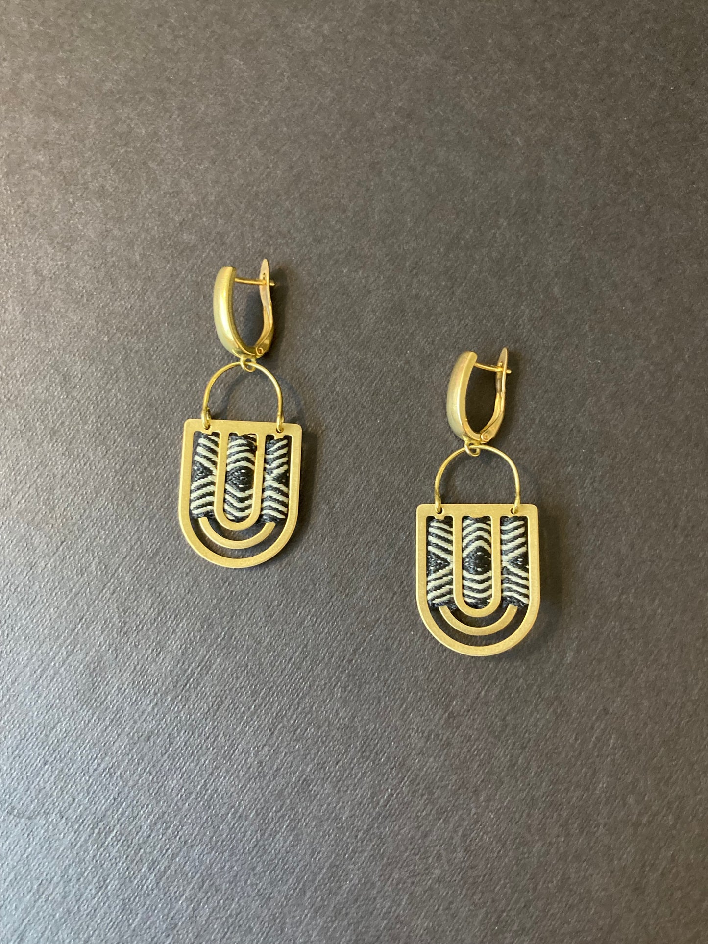 Debbie•Aztec-Unique Design Golden Geometric Earrings