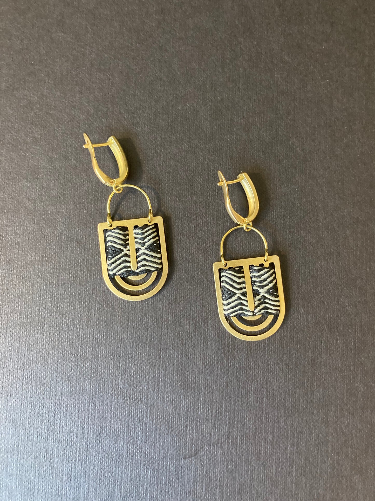 Debbie•Aztec-Unique Design Golden Geometric Earrings