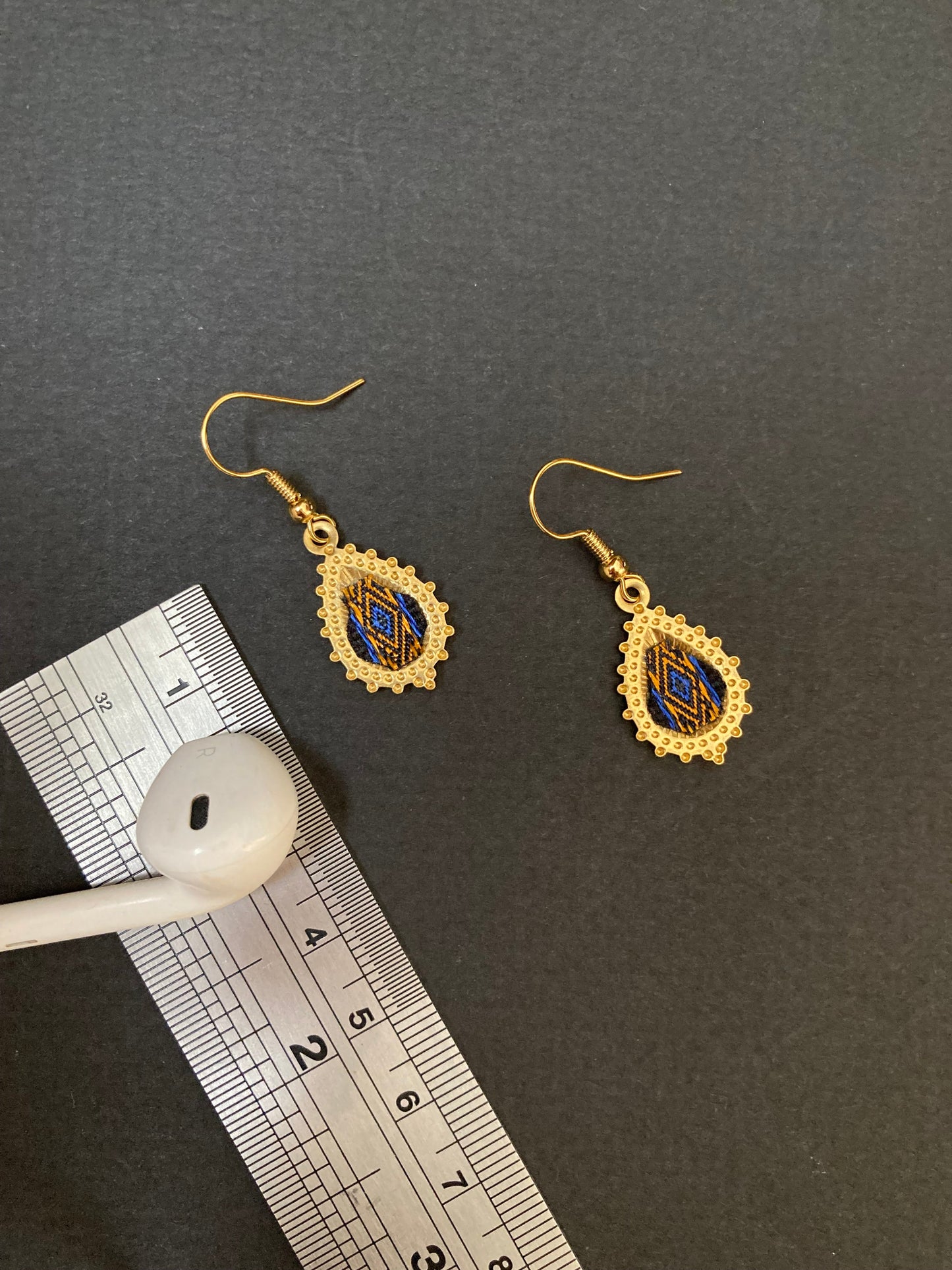 Aztec-Golden Contemporary Design Dangling Earrings