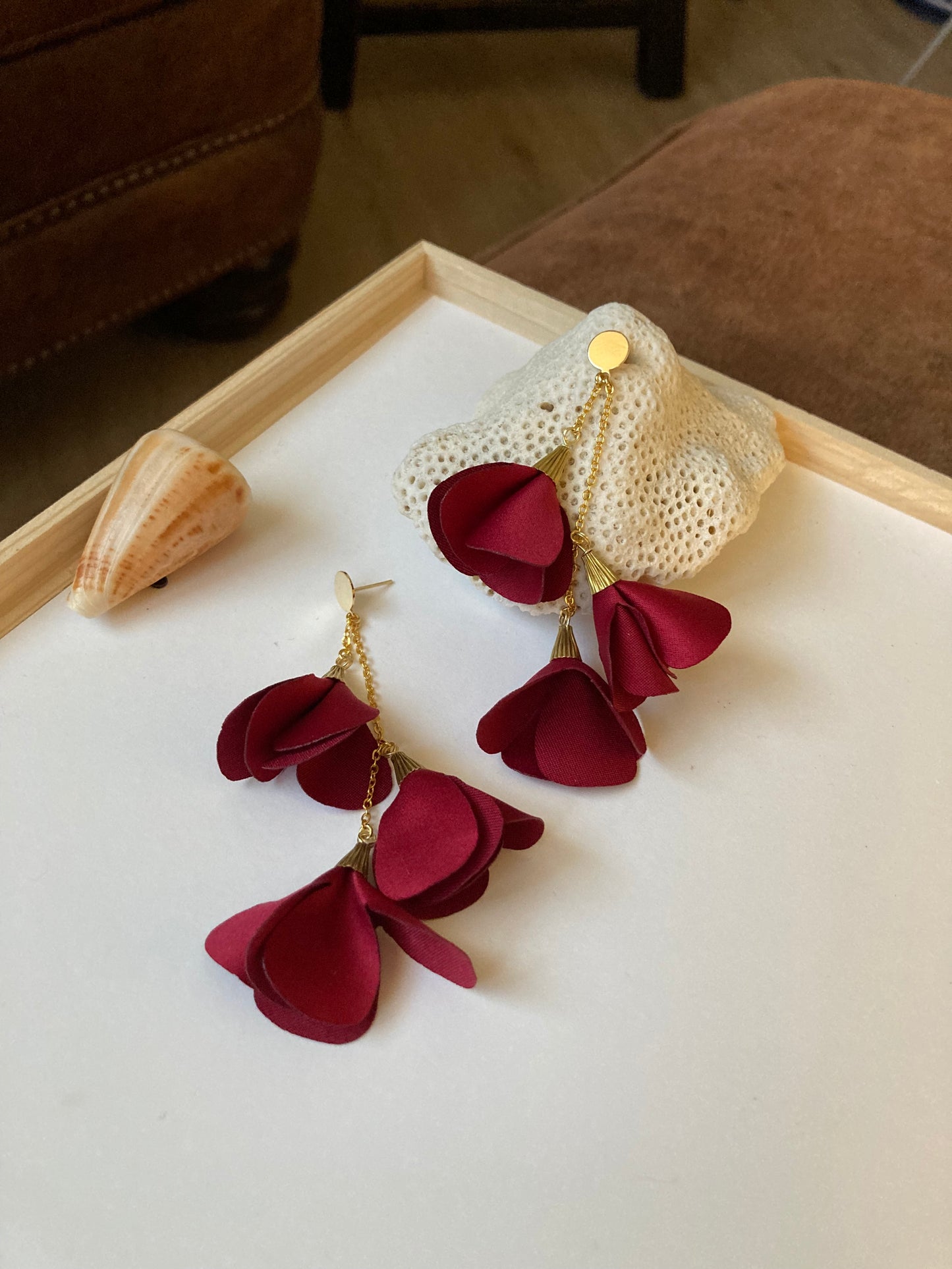 Forever Love-Elegante Floral Earrings-Rosa