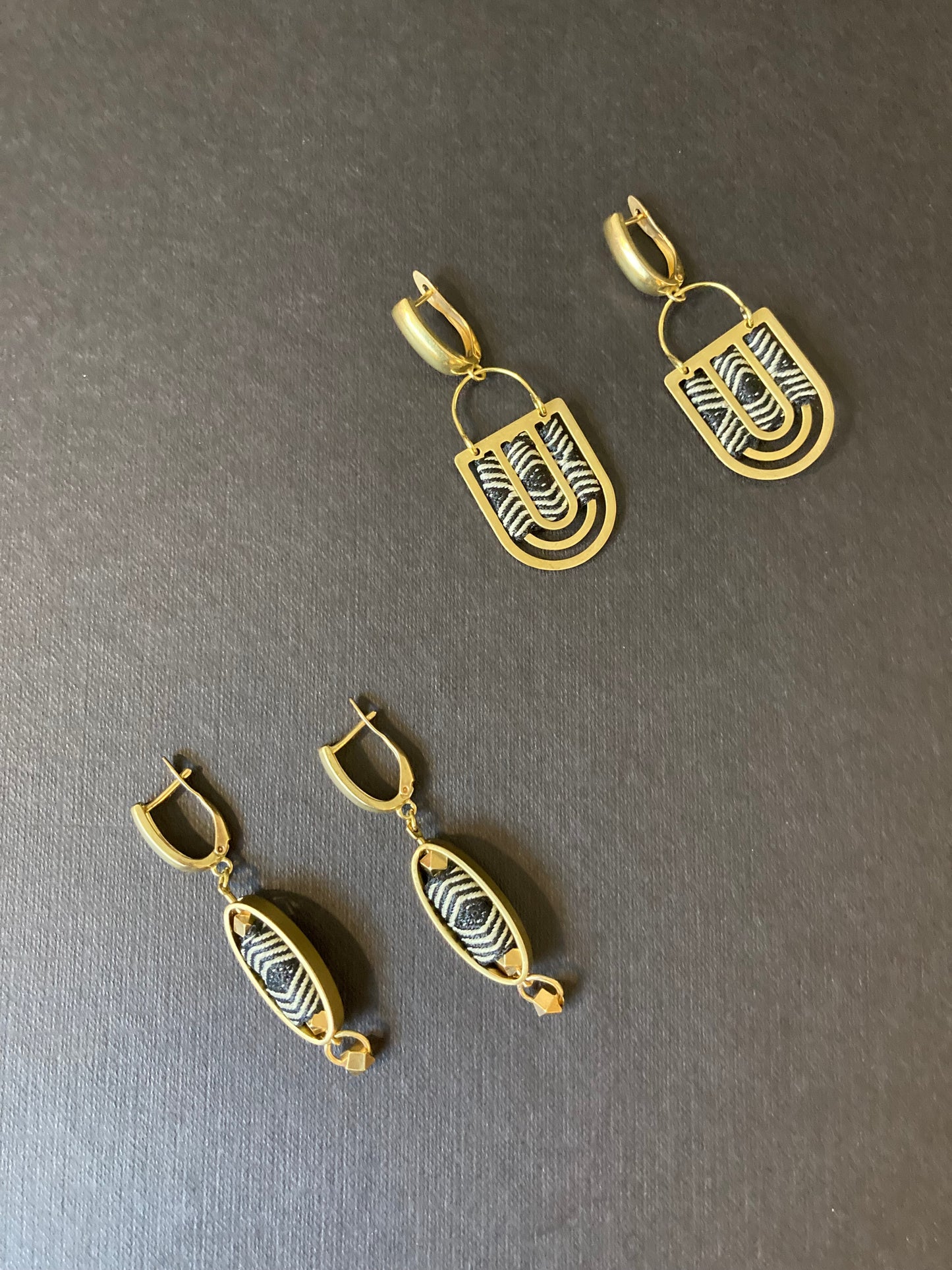 Debbie•Aztec-Unique Design Golden Geometric Earrings