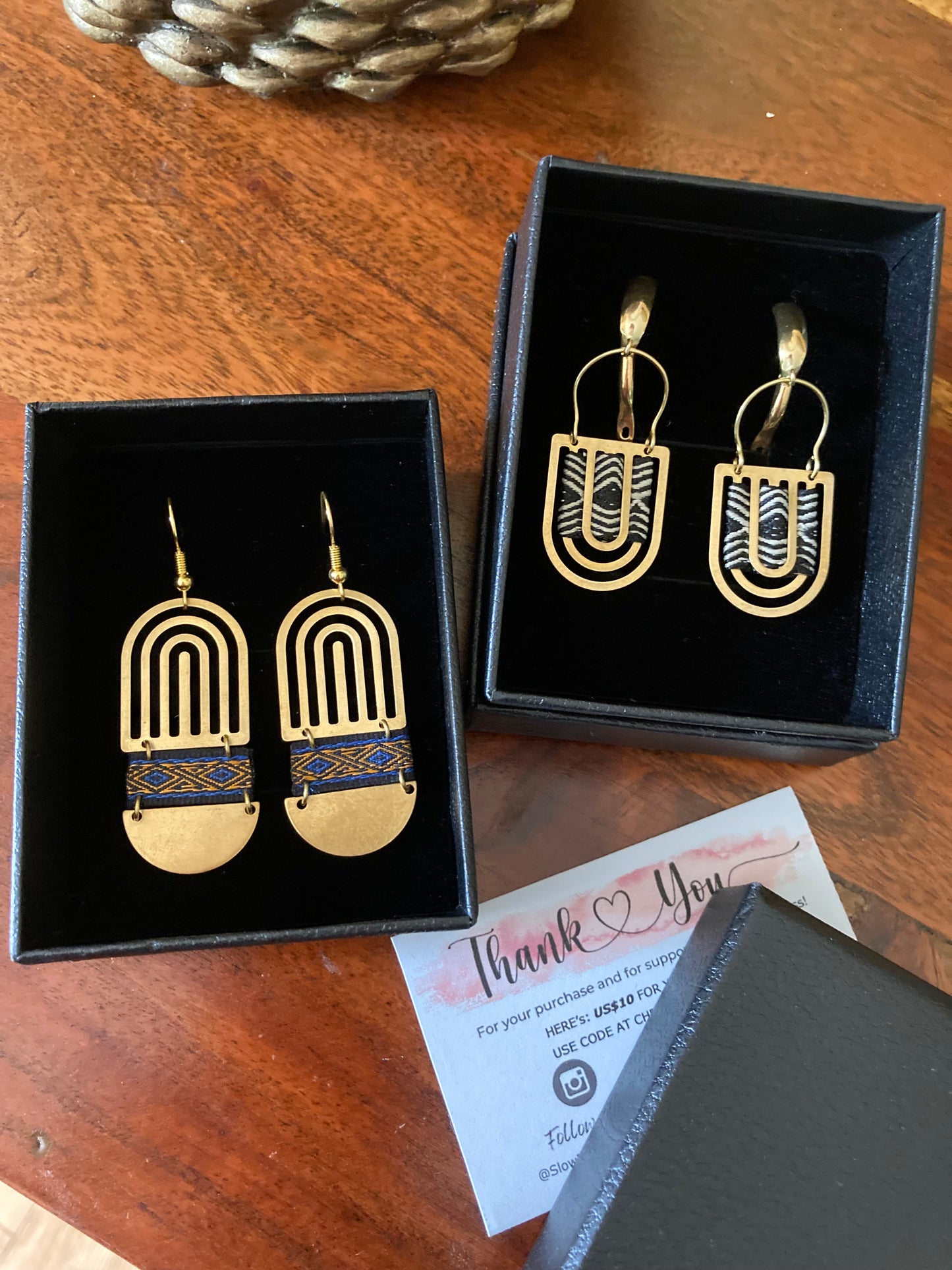 Debbie•Aztec-Unique Design Golden Geometric Earrings