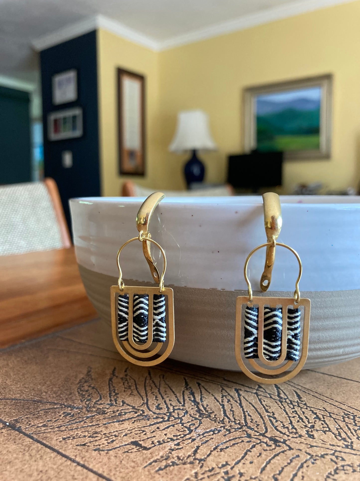 Debbie•Aztec-Unique Design Golden Geometric Earrings