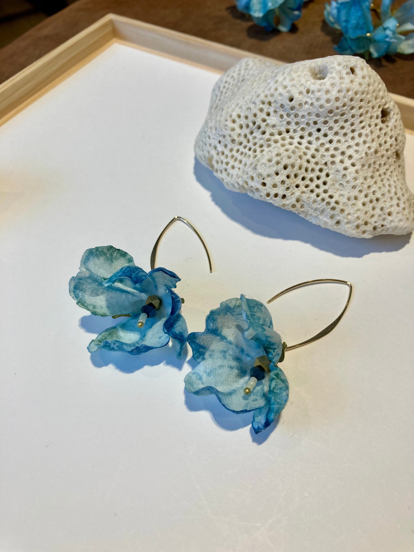 Hand-Painted Floral Earrings • One-Of-A-Kind