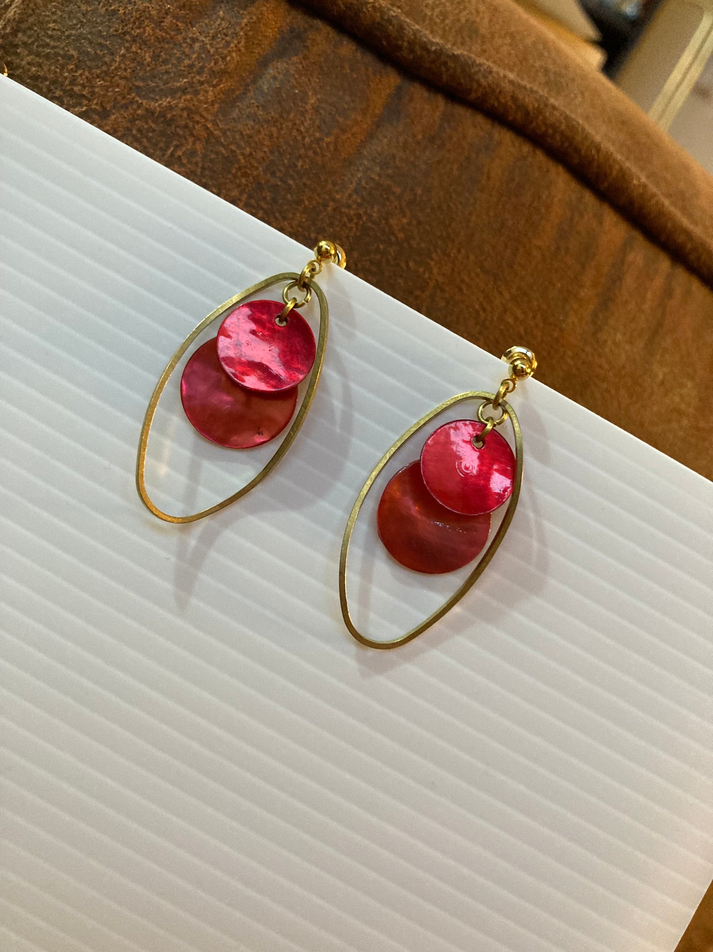 Modern Geometric Design Shell Earrings