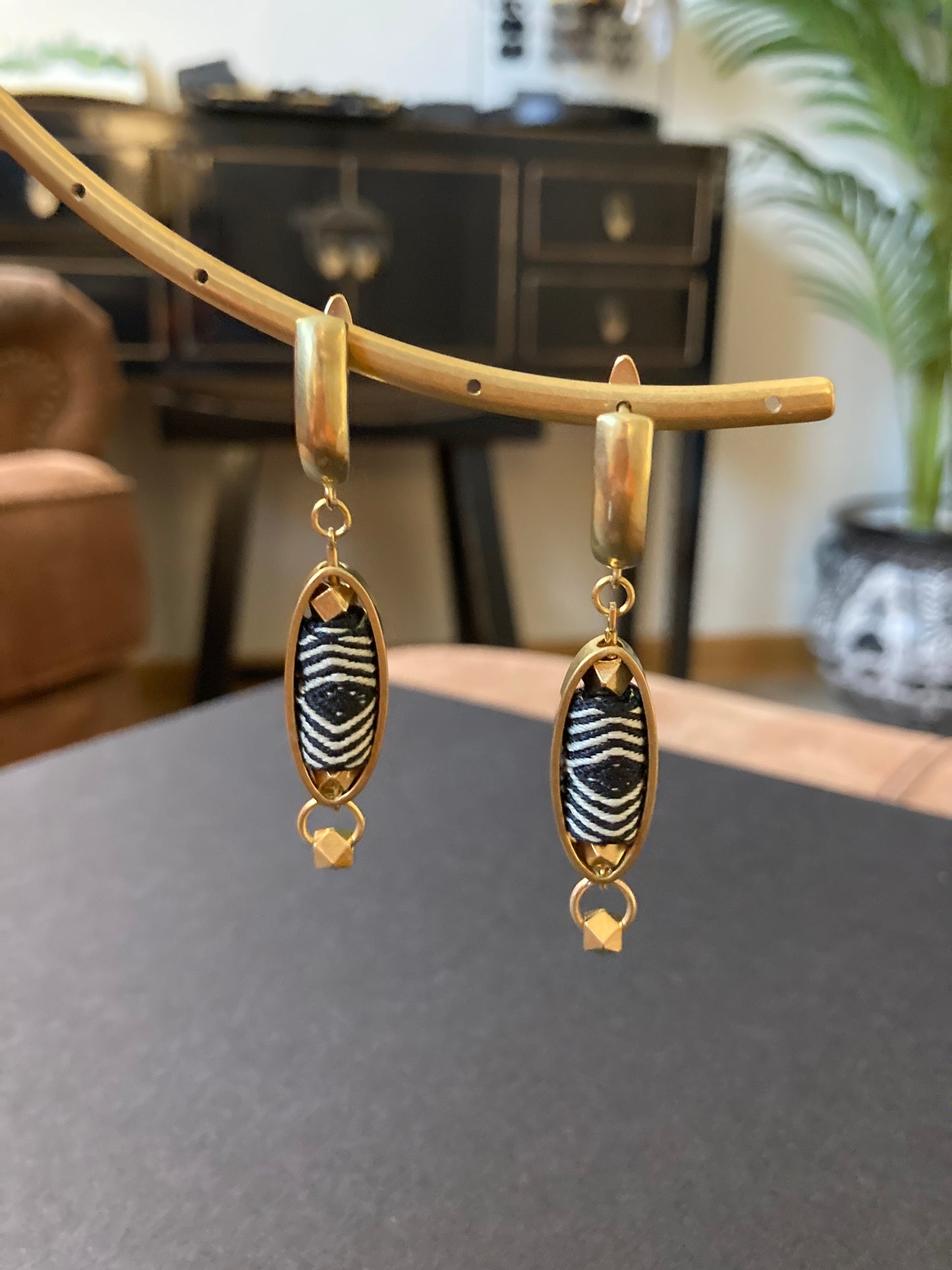 Debbie•Aztec-Unique Design Golden Geometric Earrings