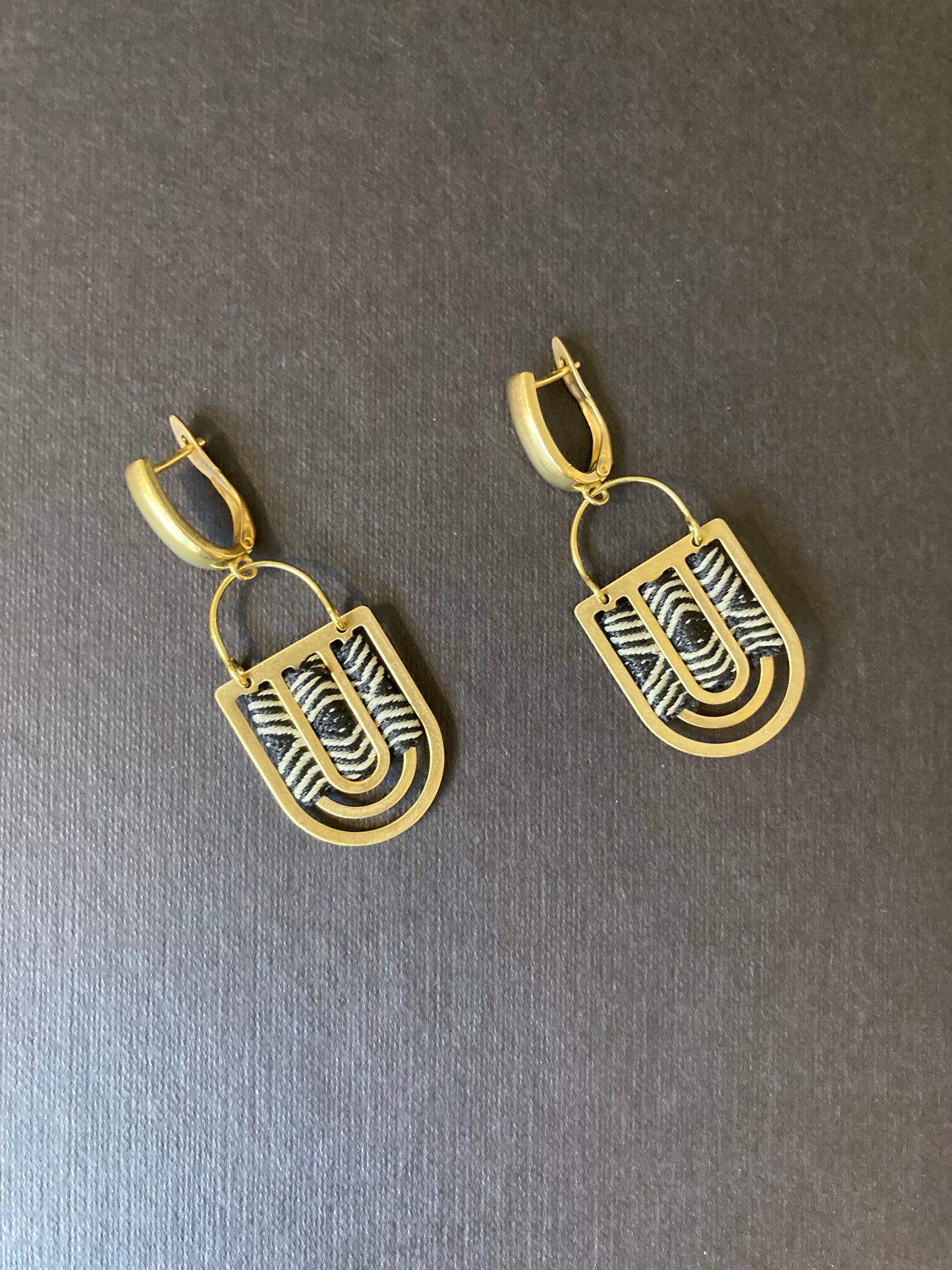 Debbie•Aztec-Unique Design Golden Geometric Earrings